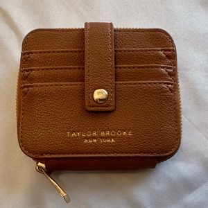 Taylor Brooke wallet, brown, credit card holder change purse